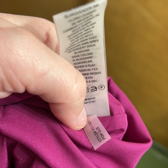 Vince Camuto Fuchsia Bow-Neck Satin Dress Size 2 - Picture 11 of 15